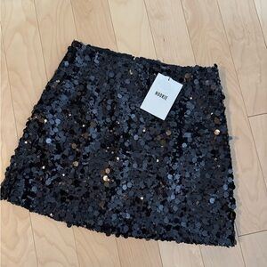 Nookie Black Sequin Skirt